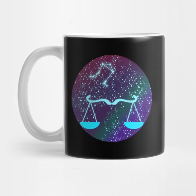 Libra Zodiac Sign with Constellation by galaxieartshop